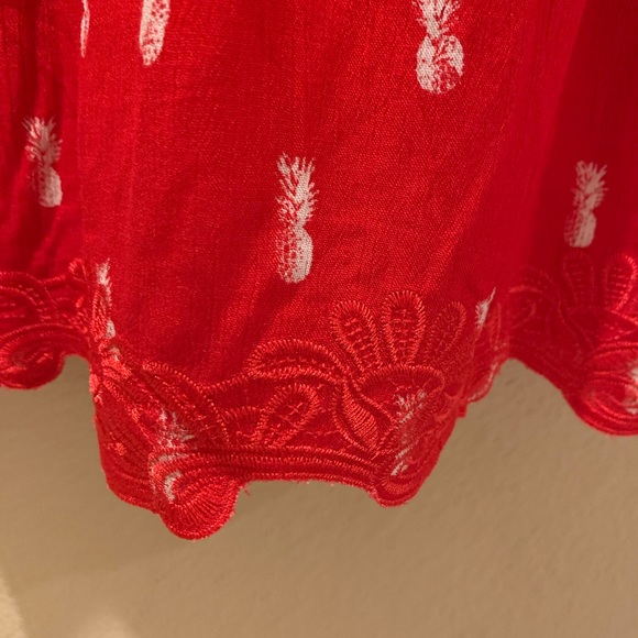 Market & spruce  red and white print dress. - Picture 6 of 6